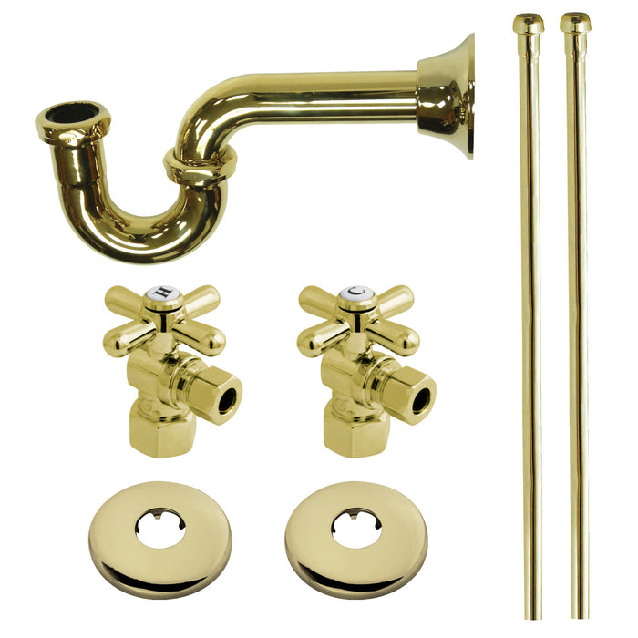 Kingston Heirloom KPK102P - Trimscape Traditional Plumbing Sink Trim Kit with P-Trap, Polished Brass