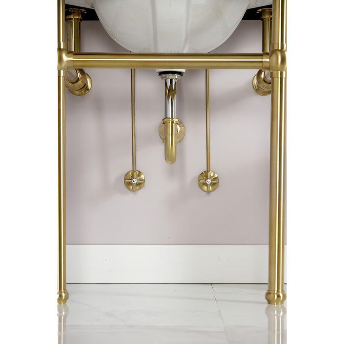 Kingston Heirloom KPK107P - Trimscape Traditional Plumbing Sink Trim Kit with P-Trap, Brushed Brass