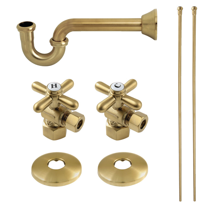 Kingston Heirloom KPK107P - Trimscape Traditional Plumbing Sink Trim Kit with P-Trap, Brushed Brass