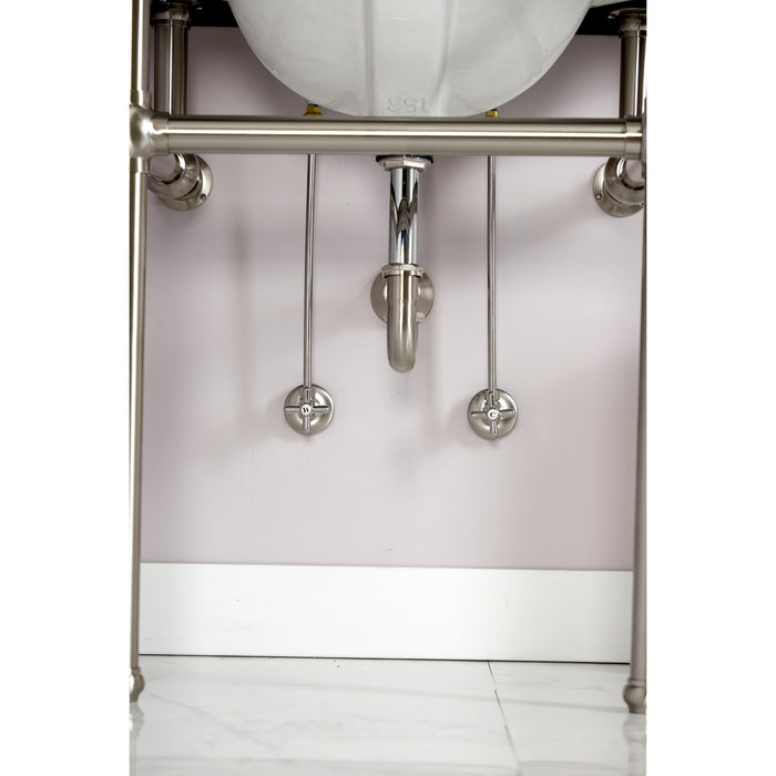 Kingston Heirloom KPK108P - Trimscape Traditional Plumbing Sink Trim Kit with P-Trap, Brushed Nickel
