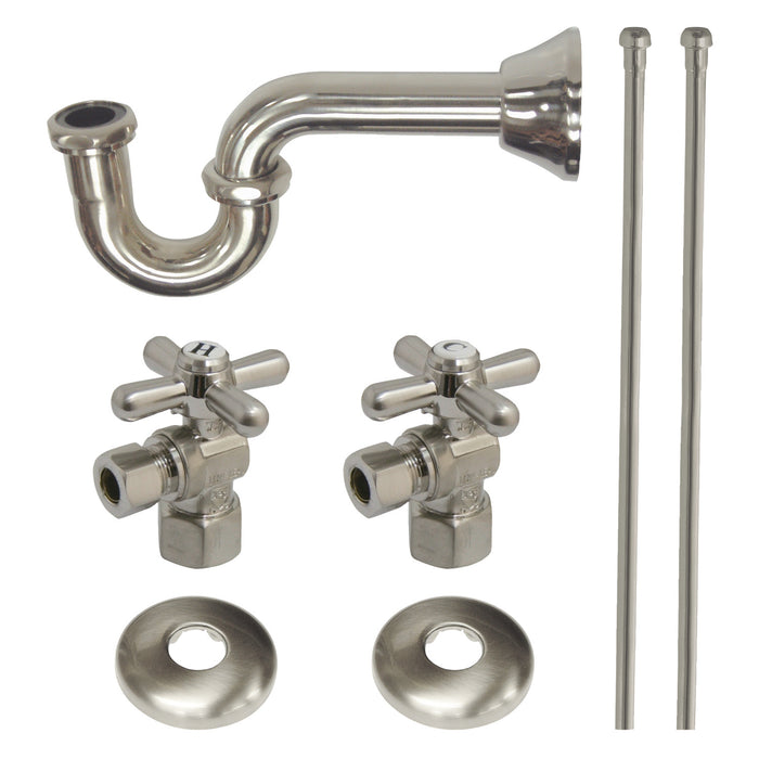 Kingston Heirloom KPK108P - Trimscape Traditional Plumbing Sink Trim Kit with P-Trap, Brushed Nickel