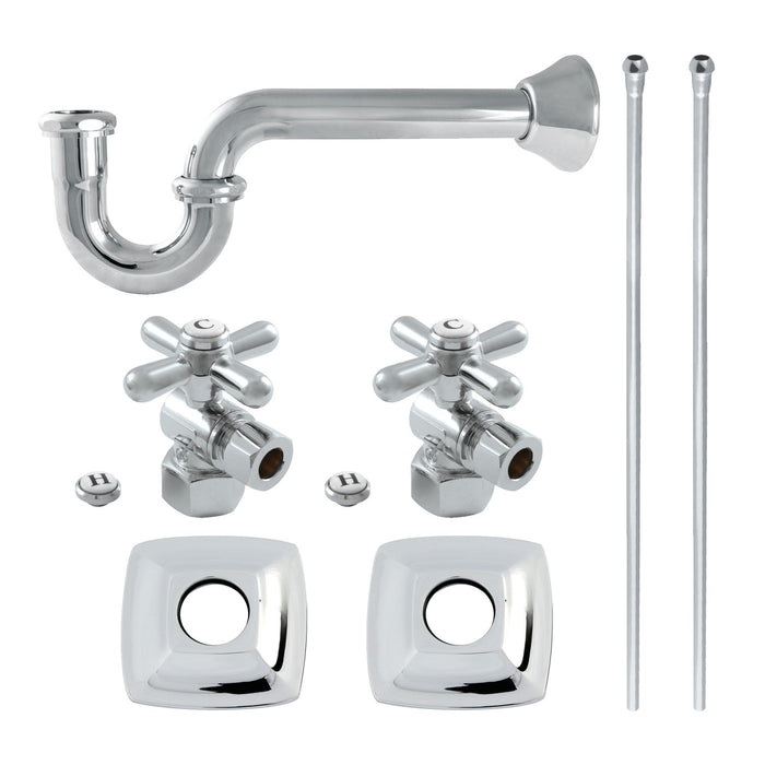Gehry KPK110P1 Modern Plumbing Sink Trim Kit with P-Trap, Polished Chrome