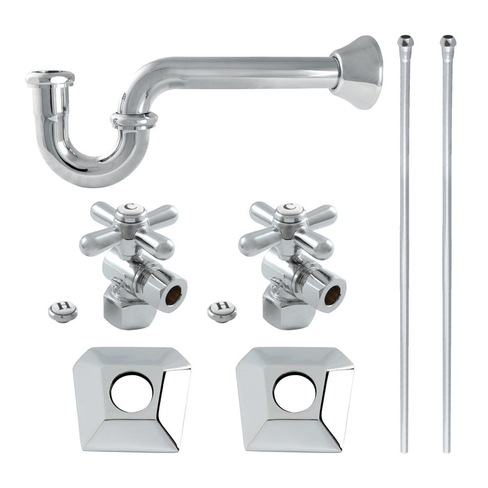 Trapeze KPK130P1 Modern Plumbing Sink Trim Kit with P-Trap, Polished Chrome