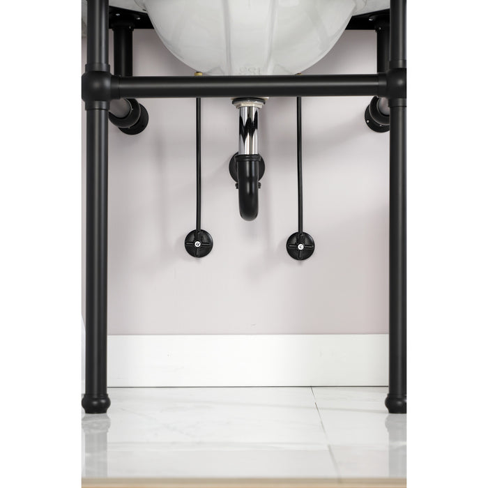 Gourmet Scape™ KPK200 Traditional Plumbing Supply Kit Combo with 1-1/2" P-Trap, Matte Black