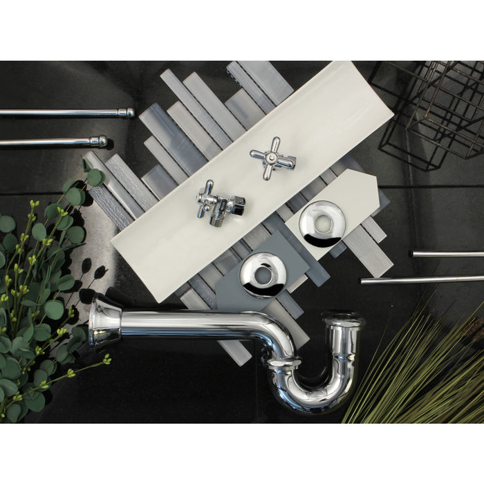 Kingston Heirloom KPK201 - Gourmet Scape Traditional Plumbing Sink Trim Kit with P-Trap, Polished Chrome