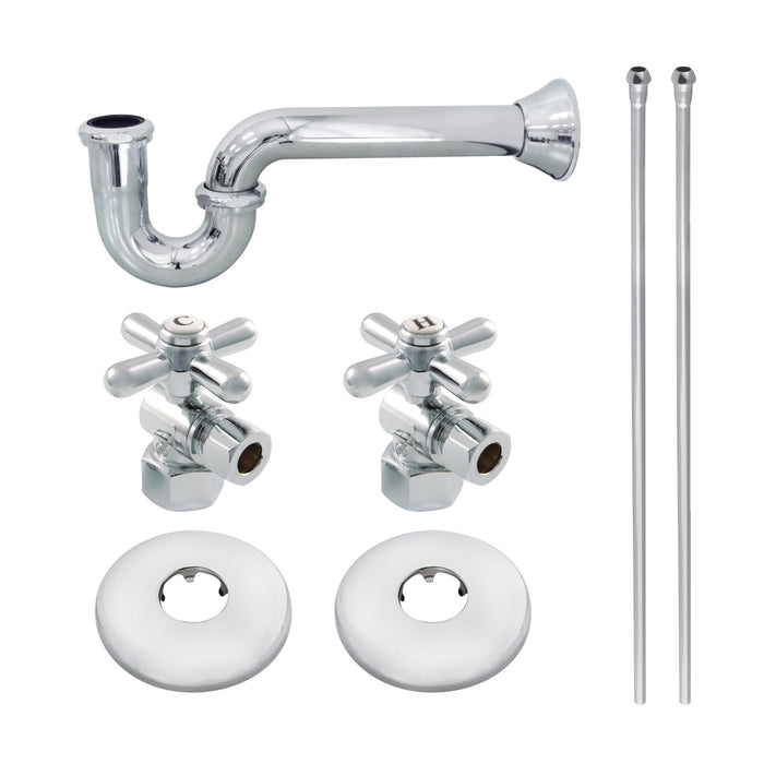 Gourmet Scape™ KPK201 Traditional Plumbing Supply Kit Combo with 1-1/2" P-Trap, Polished Chrome