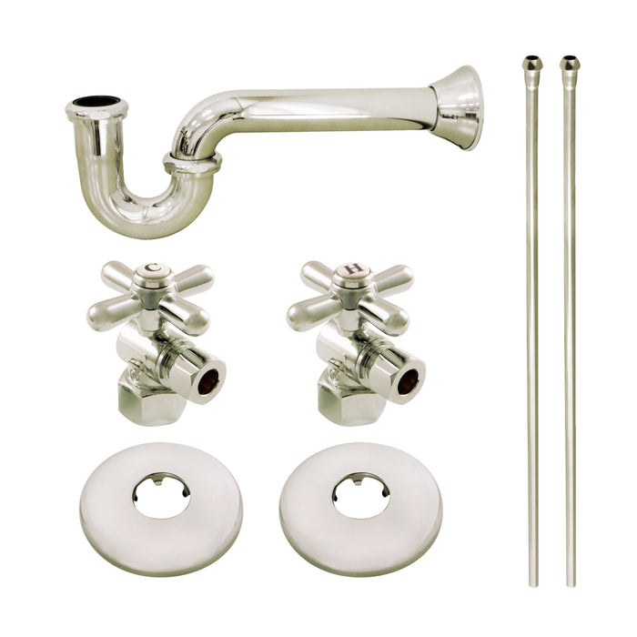 Gourmet Scape™ KPK206 Traditional Plumbing Supply Kit Combo with 1-1/2" P-Trap, Polished Nickel