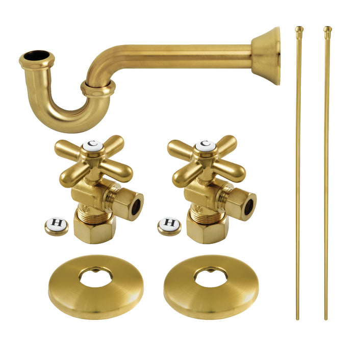 Trimscape KPK307 Traditional Plumbing Supply Kit Combo, Brushed Brass