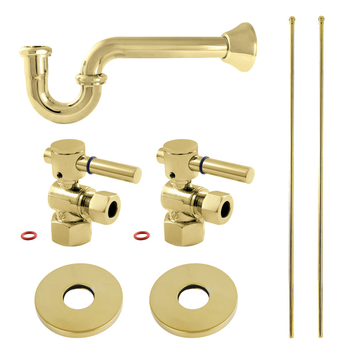 Concord KPK402 Modern Plumbing Sink Trim Kit with P-Trap, Polished Brass