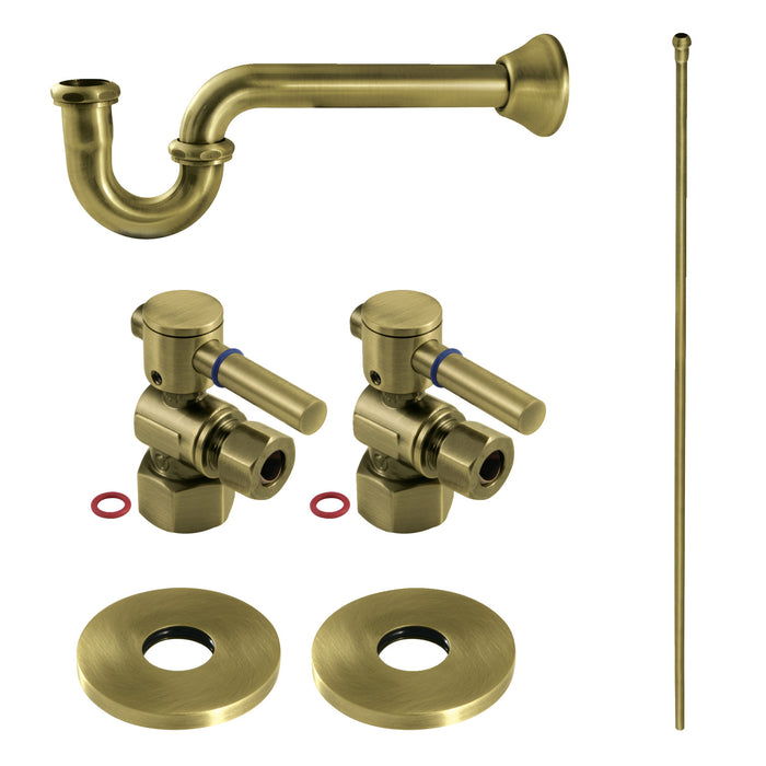 Concord KPK403 Modern Plumbing Sink Trim Kit with P-Trap, Antique Brass