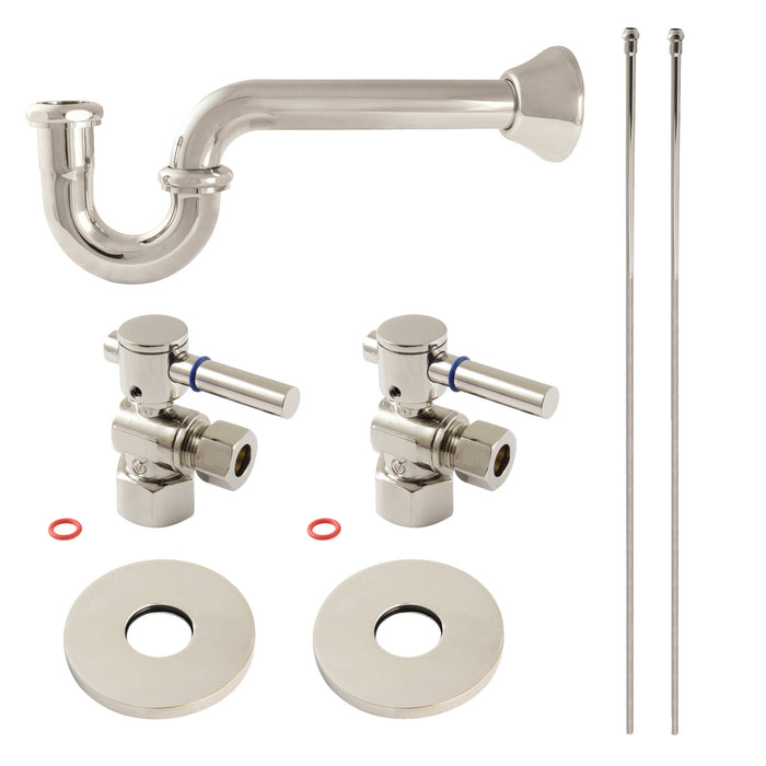 Concord KPK406 Modern Plumbing Sink Trim Kit with P-Trap, Polished Nickel