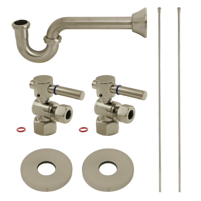 Concord KPK408 Modern Plumbing Sink Trim Kit with P-Trap, Brushed Nickel