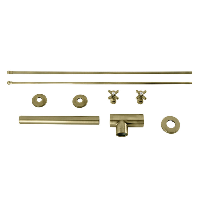Kingston Tulare KPK803P - Trimscape Modern Plumbing Sink Trim Kit with Bottle Trap, Antique Brass