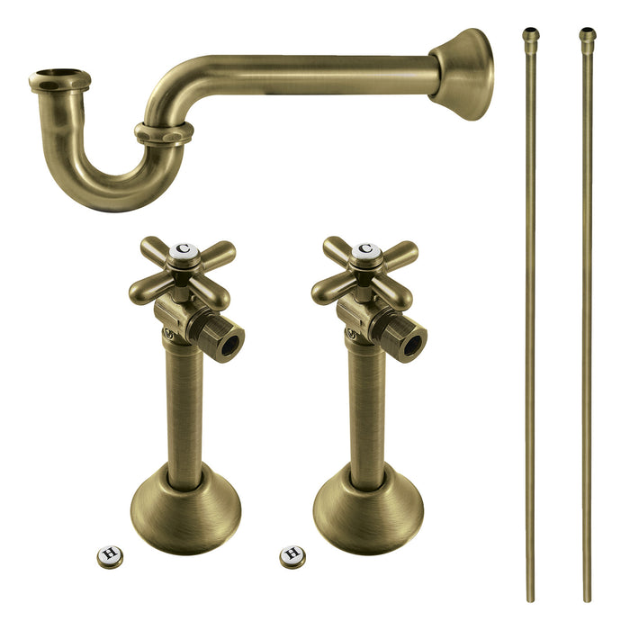 Trimscape KPK803 Traditional Plumbing Supply Kit Combo, Antique Brass