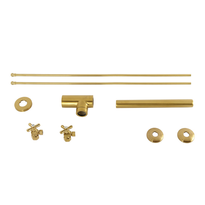 Kingston Tulare KPK807P - Trimscape Modern Plumbing Sink Trim Kit with Bottle Trap, Brushed Brass