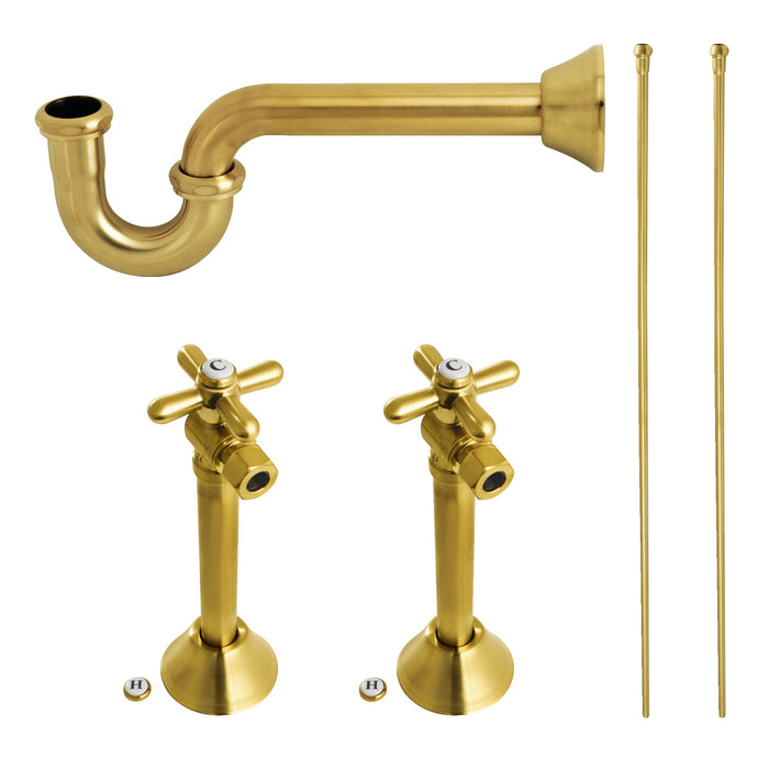 Kingston Heirloom KPK807 - Trimscape Traditional Plumbing Supply Kit Combo, Brushed Brass