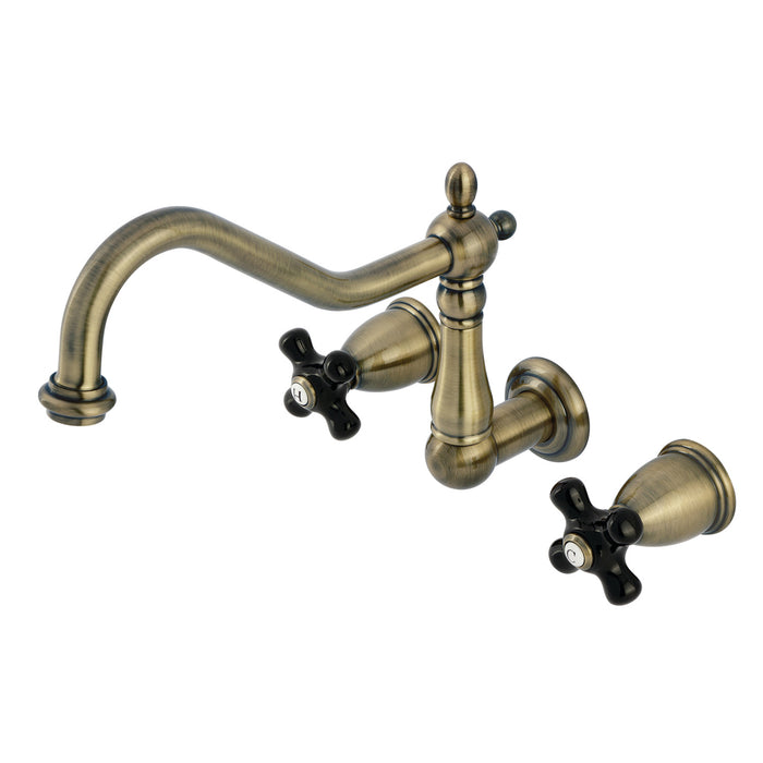 Kingston Heirloom KS1023PKX - Duchess Two-Handle 3-Hole Wall Mount Roman Tub Faucet, Antique Brass