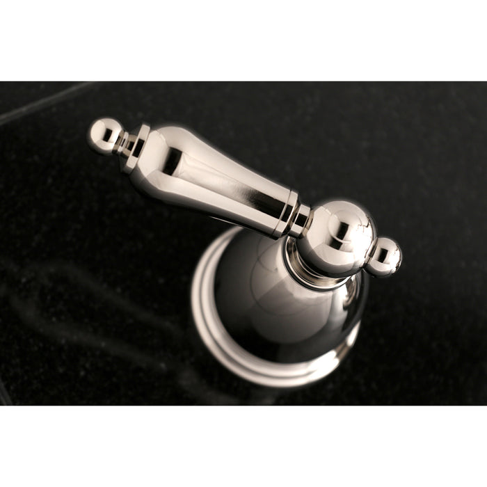 Kingston Heirloom KS1026AL - Heritage Two-Handle 3-Hole Wall Mount Tub Faucet, Polished Nickel