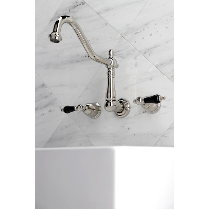 Kingston Heirloom KS1026PKL - Duchess Two-Handle 3-Hole Wall Mount Tub Faucet, Polished Nickel