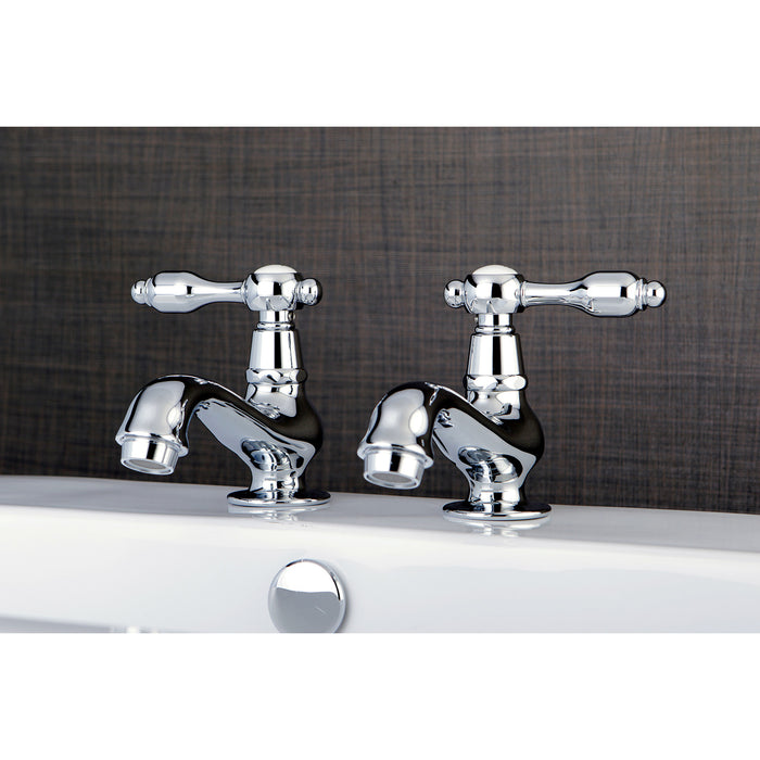 Tudor KS1101TAL Two-Handle Deck Mount Basin Tap Faucet, Polished Chrome