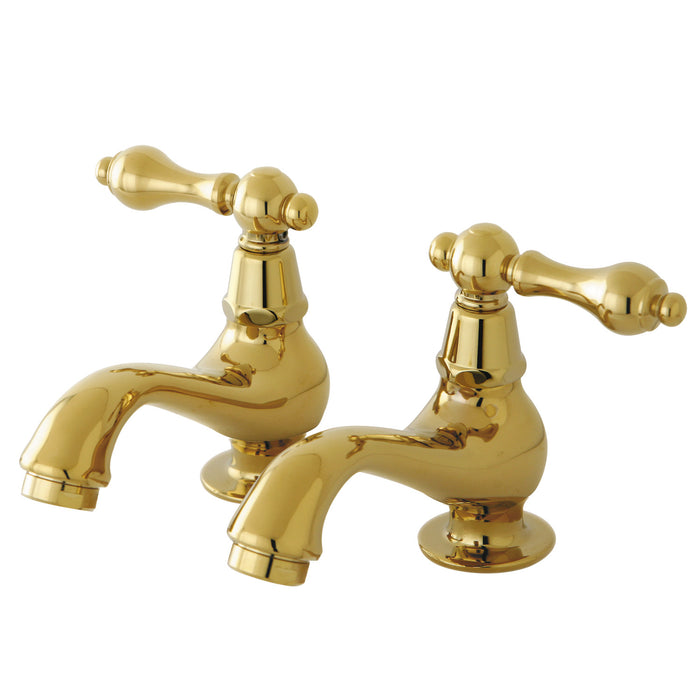 Kingston Heirloom KS1102AL - Heritage Two-Handle Deck Mount Basin Tap Faucet, Polished Brass