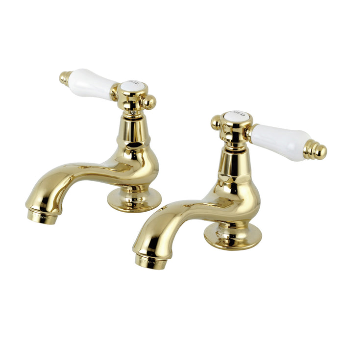 Kingston Heirloom KS1102BPL - Bel-Air Two-Handle Deck Mount Basin Tap Faucet, Polished Brass