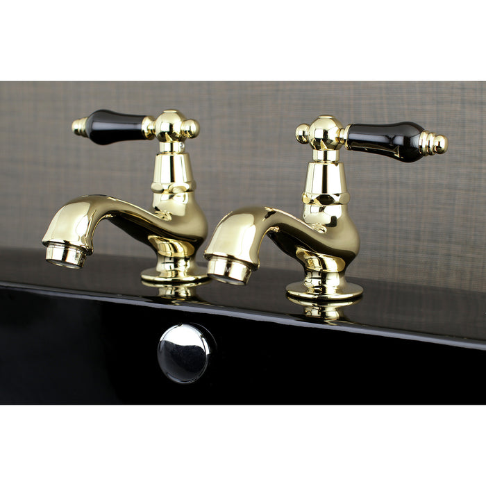 Kingston Heirloom KS1102PKL - Duchess Two-Handle Deck Mount Basin Tap Faucet, Polished Brass