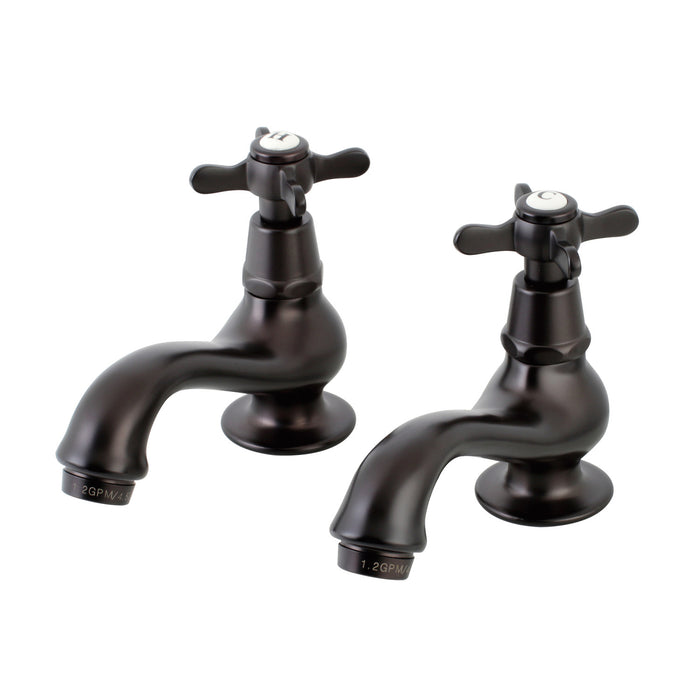 Kingston Heirloom KS1105BEX - Essex Two-Handle Deck Mount Basin Tap Faucet, Oil Rubbed Bronze