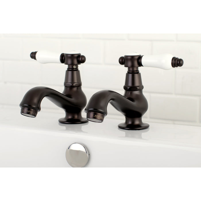 Kingston Heirloom KS1105BPL - Bel-Air Two-Handle Deck Mount Basin Tap Faucet, Oil Rubbed Bronze