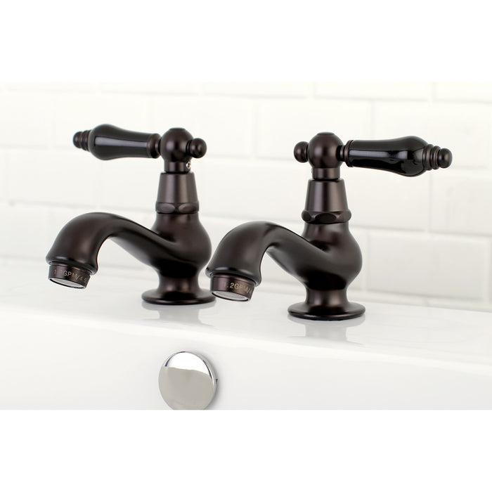 Kingston Heirloom KS1105PKL - Duchess Two-Handle Deck Mount Basin Tap Faucet, Oil Rubbed Bronze