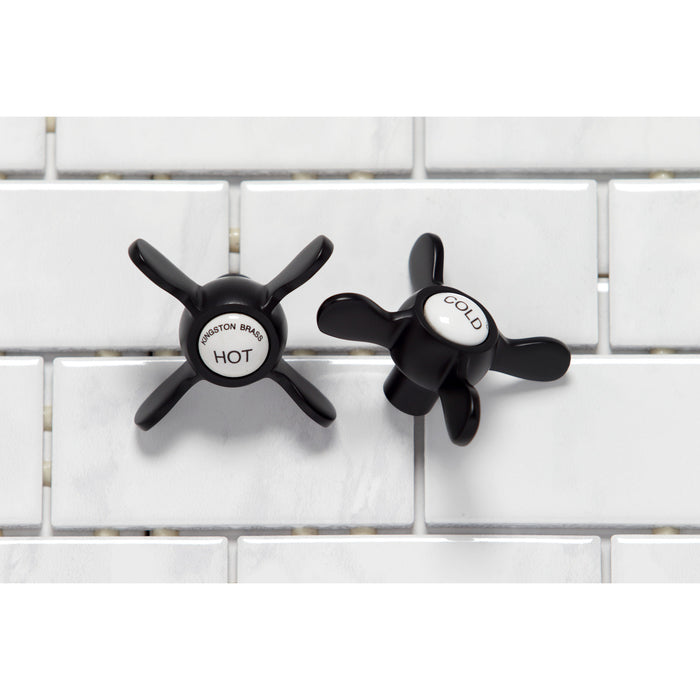 Kingston Heirloom KS112ORB - Kingston Two-Handle 2-Hole Wall Mount Bar Faucet, Oil Rubbed Bronze