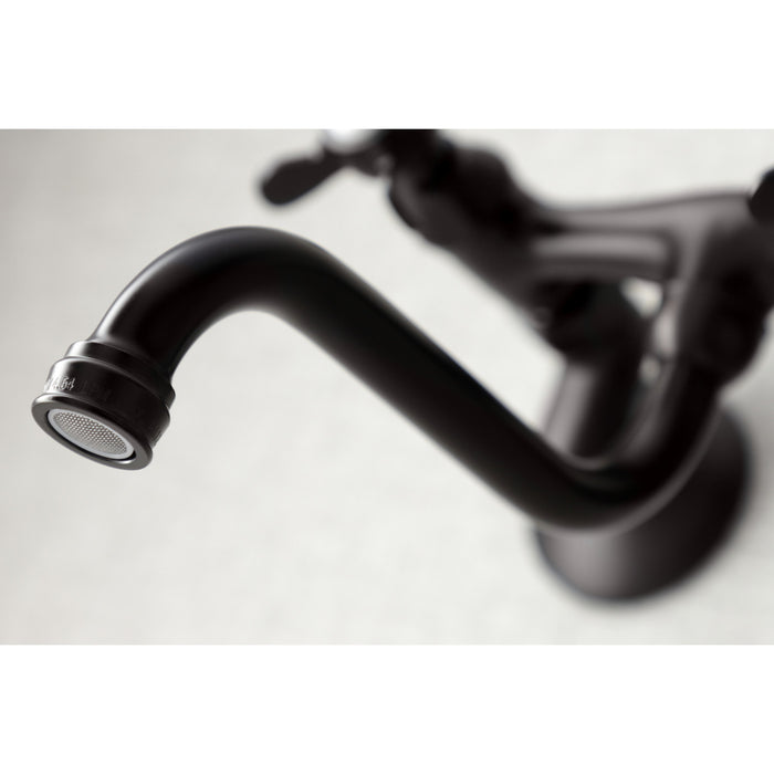 Kingston Heirloom KS116ORB - Essex Double-Handle 2-Hole Wall Mount Bathroom Faucet, Oil Rubbed Bronze