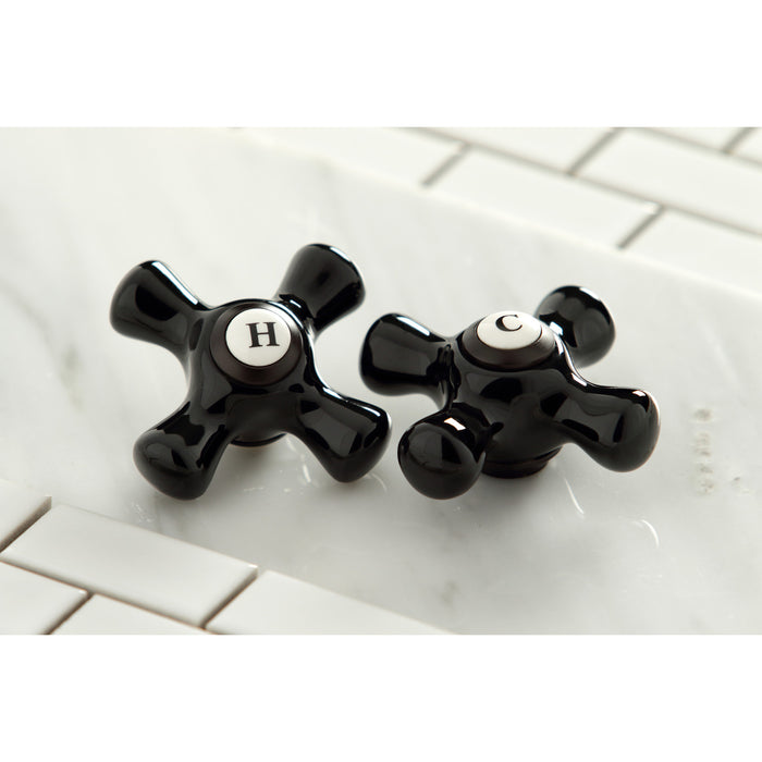 Kingston Heirloom KS1175PKX - Duchess Two-Handle 2-Hole Deck Mount Bridge Kitchen Faucet, Oil Rubbed Bronze