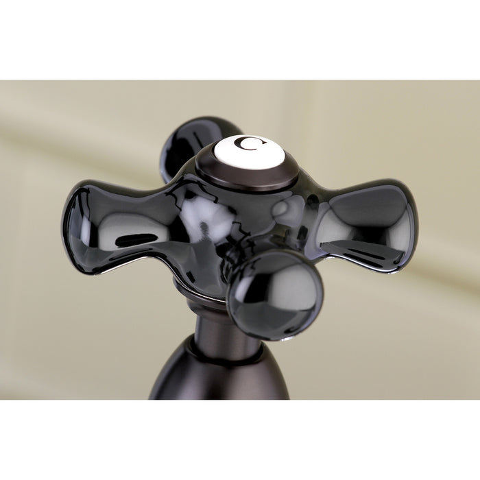 Kingston Heirloom KS1175PKX - Duchess Two-Handle 2-Hole Deck Mount Bridge Kitchen Faucet, Oil Rubbed Bronze