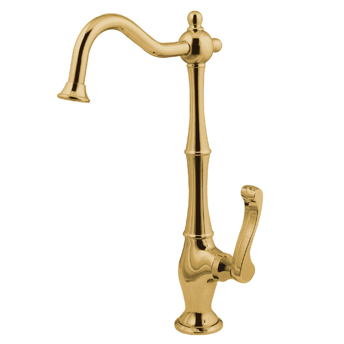 Kingston Heirloom KS1192FL - Royale Single-Handle 1-Hole Deck Mount Water Filtration Faucet, Polished Brass