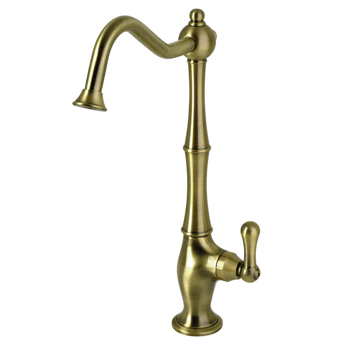 Heritage KS1193AL Single-Handle 1-Hole Deck Mount Water Filtration Faucet, Antique Brass
