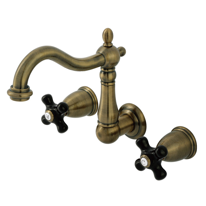 Duchess KS1253PKX Two-Handle Wall Mount Bathroom Faucet, Antique Brass