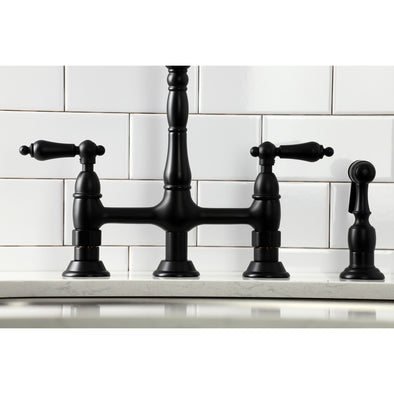 Kingston Heirloom KS1270ALBS - Heritage Two-Handle 4-Hole Deck