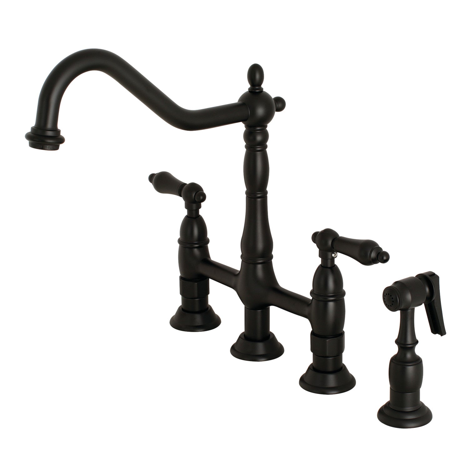 Kingston Heirloom KS1270ALBS - Heritage Two-Handle 4-Hole Deck