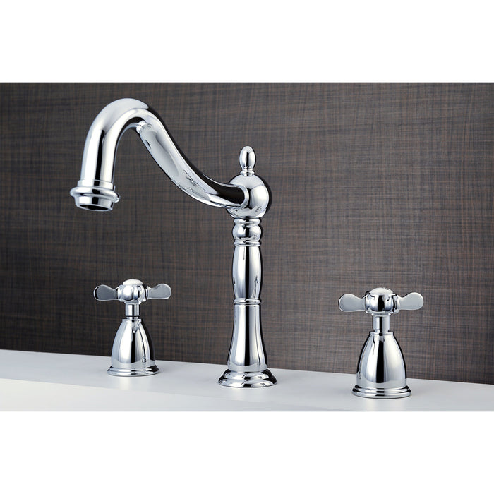Kingston Heirloom KS1341BEX - Essex Two-Handle 3-Hole Deck Mount Roman Tub Faucet, Polished Chrome