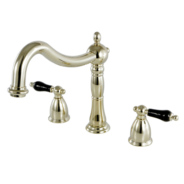 Kingston Heirloom KS1342PKL - Duchess Two-Handle 3-Hole Deck Mount Roman Tub Faucet, Polished Brass