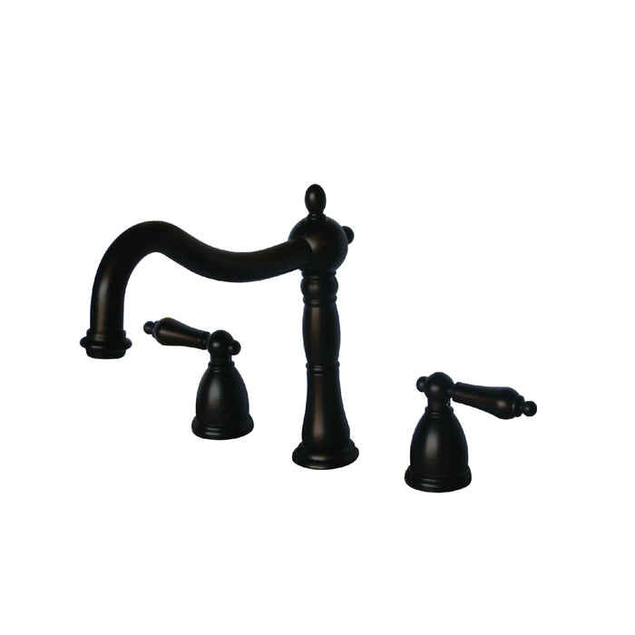 Kingston Heirloom KS1345AL - Heritage Two-Handle 3-Hole Deck Mount Roman Tub Faucet, Oil Rubbed Bronze