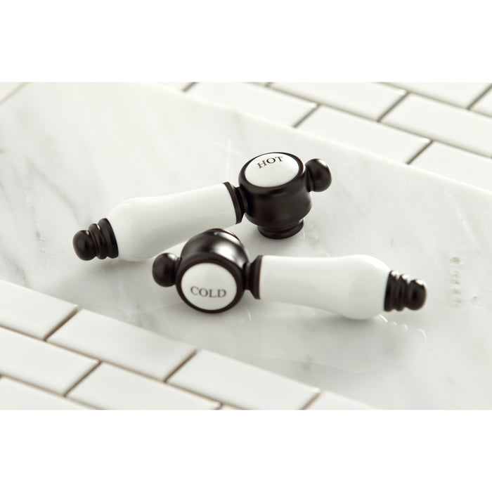 Kingston Heirloom KS1345BPL - Bel-Air Two-Handle 3-Hole Deck Mount Roman Tub Faucet, Oil Rubbed Bronze