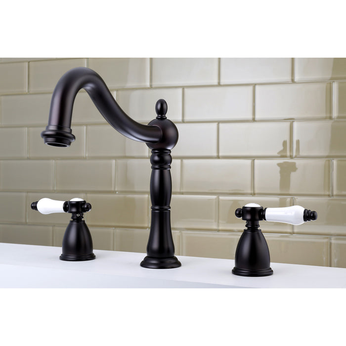 Kingston Heirloom KS1345BPL - Bel-Air Two-Handle 3-Hole Deck Mount Roman Tub Faucet, Oil Rubbed Bronze
