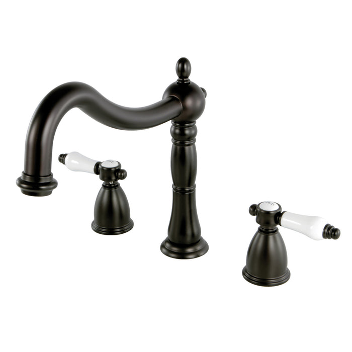 Kingston Heirloom KS1345BPL - Bel-Air Two-Handle 3-Hole Deck Mount Roman Tub Faucet, Oil Rubbed Bronze