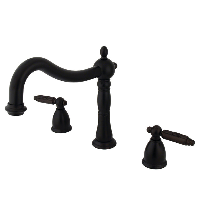 Kingston Heirloom KS1345GL - Georgian Two-Handle 3-Hole Deck Mount Roman Tub Faucet, Oil Rubbed Bronze
