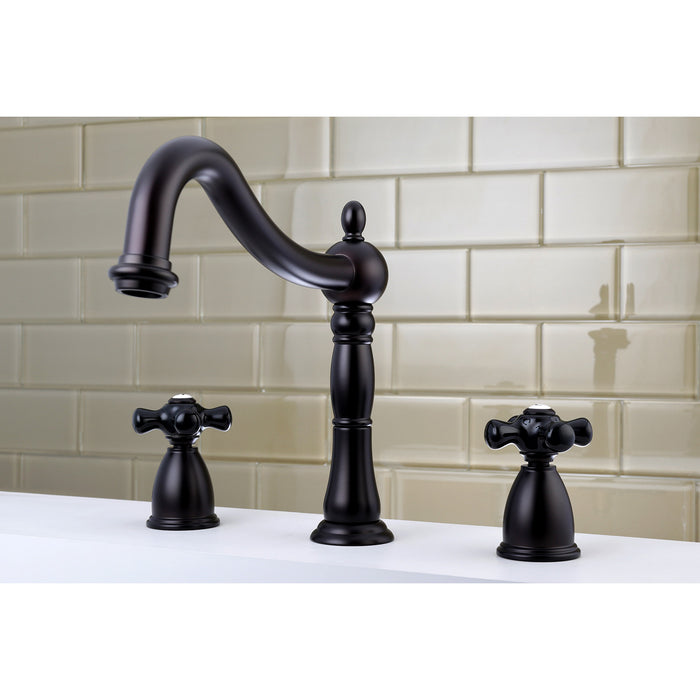 Kingston Heirloom KS1345PKX - Duchess Two-Handle 3-Hole Deck Mount Roman Tub Faucet, Oil Rubbed Bronze