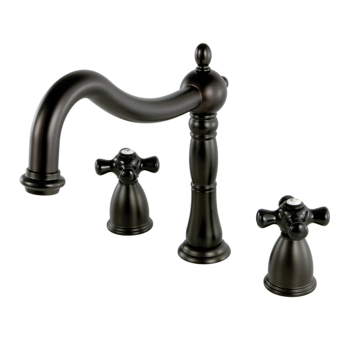 Kingston Heirloom KS1345PKX - Duchess Two-Handle 3-Hole Deck Mount Roman Tub Faucet, Oil Rubbed Bronze