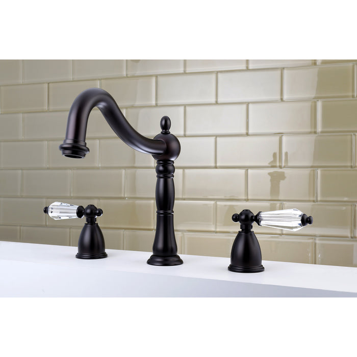 Kingston Heirloom KS1345WLL - Wilshire Two-Handle 3-Hole Deck Mount Roman Tub Faucet, Oil Rubbed Bronze