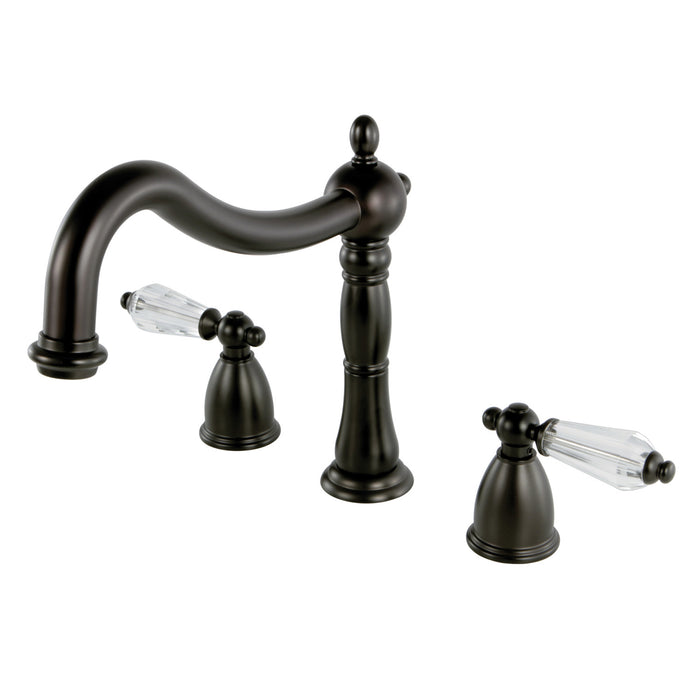 Kingston Heirloom KS1345WLL - Wilshire Two-Handle 3-Hole Deck Mount Roman Tub Faucet, Oil Rubbed Bronze